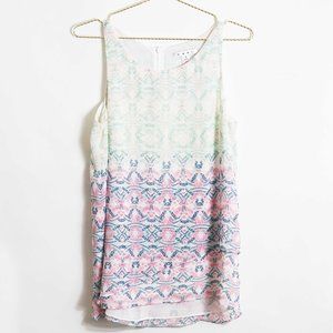 Cabi Sleeveless Mosaic Print Tank Top S